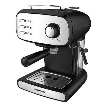 Heinner HEM-1100BKX - Espresso aparat s ročico 850W/230V črna/mat krom