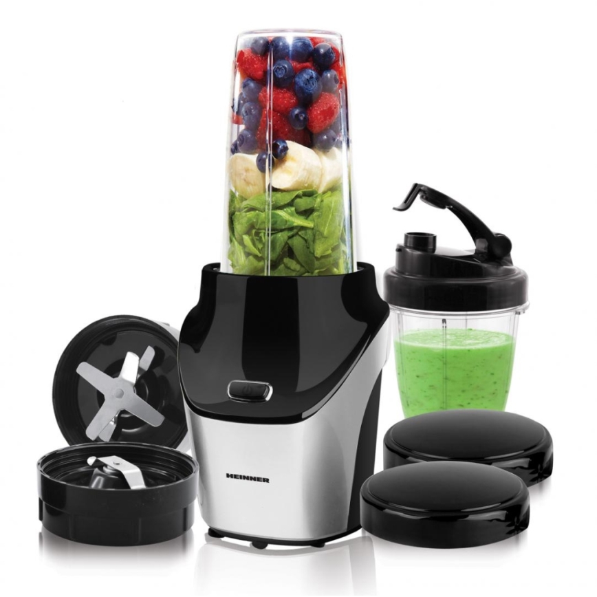 Heinner HSB-T1000SS - Nutri mešalnik za smoothie 1000W/230V matiran krom/črna