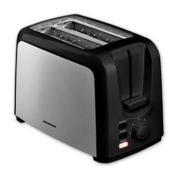 Heinner HTP-700BKSS - Opekač z dvema režama 700W/230V črna/matni krom