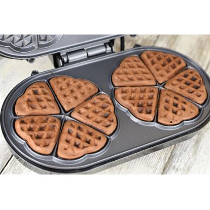 Heinner HWF-1000CR - Vafeljnik 1000 W/230 V črna/rožnato zlato