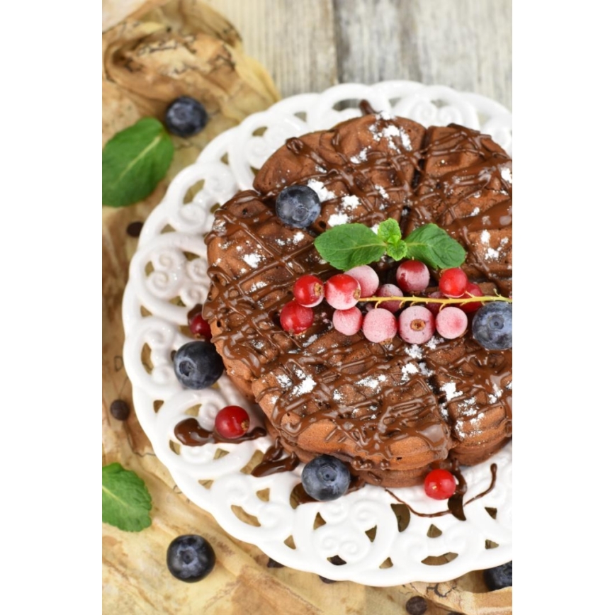 Heinner HWF-1000CR - Vafeljnik 1000 W/230 V črna/rožnato zlato