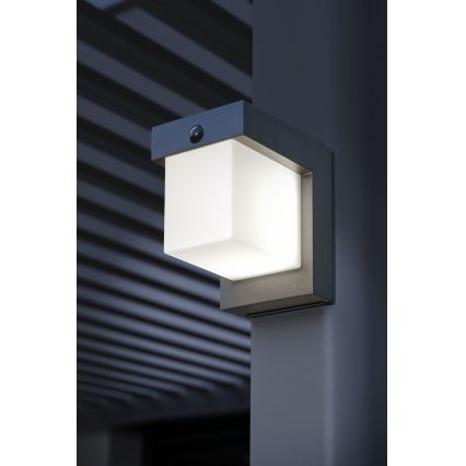 Hesperide - LED sončno stensko svetilo z zaznavalom gibanja MULTY LED/3,7V 2600 mAh IP65 antracit