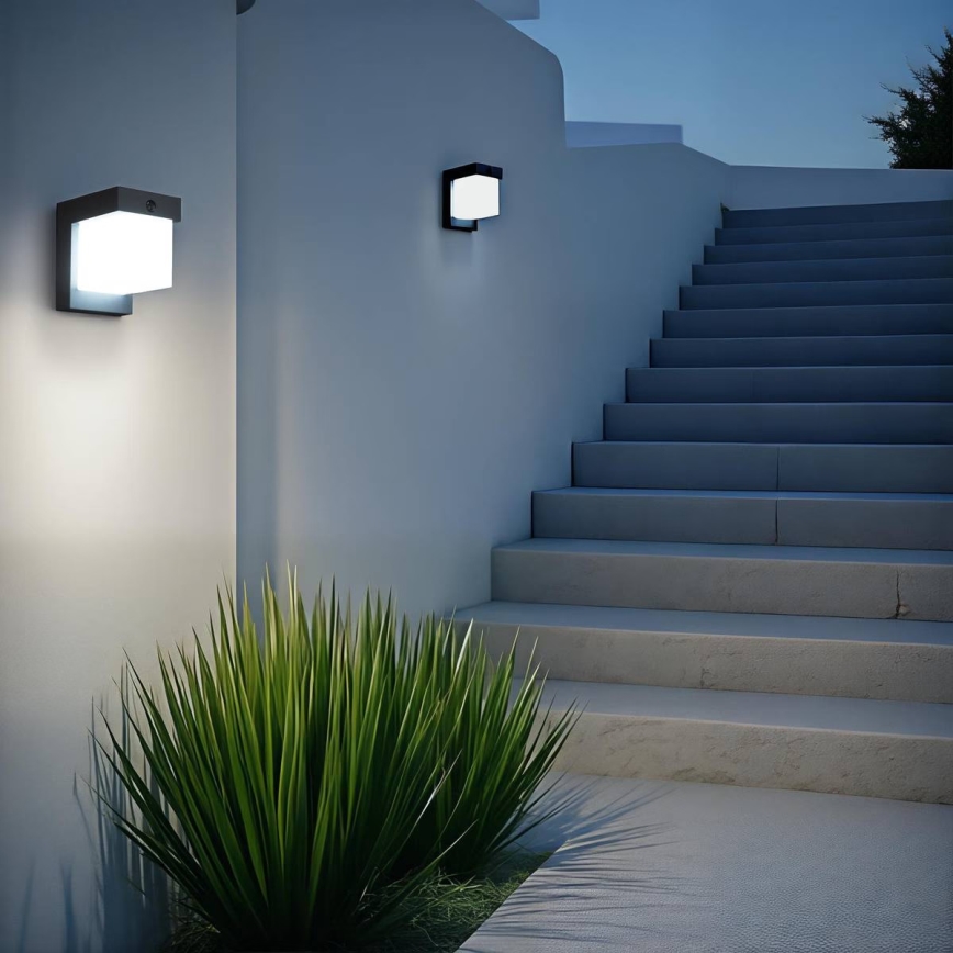 Hesperide - LED sončno stensko svetilo z zaznavalom gibanja MULTY LED/3,7V 2600 mAh IP65 antracit