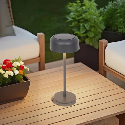 Hesperide - LED sončna namizna svetilka BOLTY LED/3,7V 2600 mAh IP65 antracitna