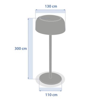 Hesperide - LED sončna namizna svetilka BOLTY LED/3,7V 2600 mAh IP65 antracitna