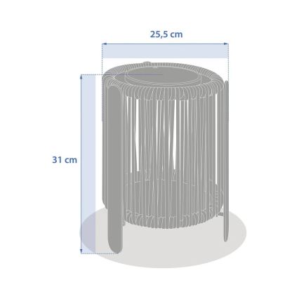 Hesperide - LED sončna svetilka LINY LED/3,7V 2600 mAh IP54 antracit