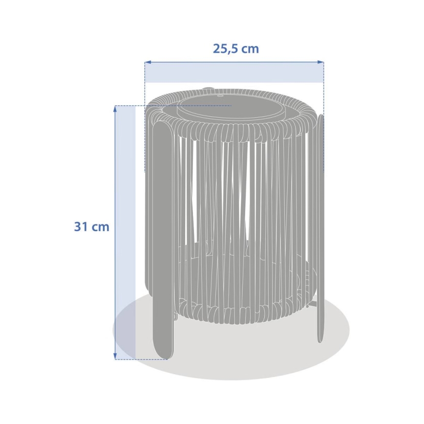 Hesperide - LED sončna svetilka LINY LED/3,7V 2600 mAh IP54 antracit