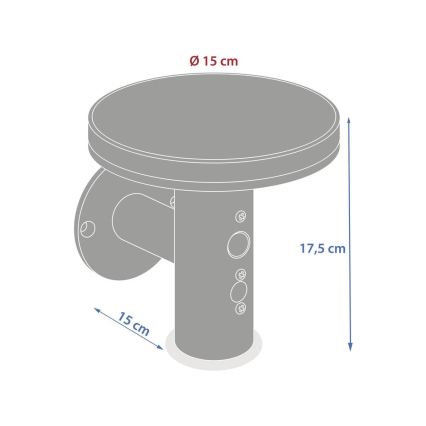Hesperide - LED sončna stenska svetilka s senzorjem gibanja in senzorjem za sumrak DETEKT LED/3,7V 2600 mAh IP65
