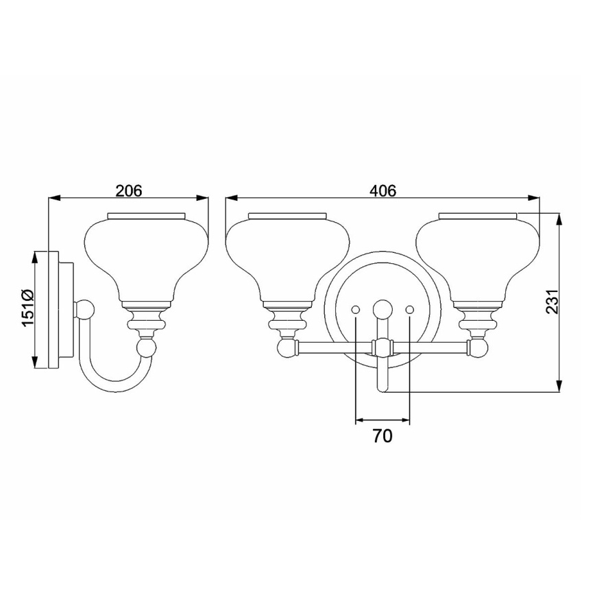 Hinkley - LED Kopalniška stenska svetilka AINSLEY 2xG9/3W/230V IP44 mat krom