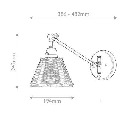 Hinkley - Stenska točkovna svetilka ARTI 1xE27/60W/230V črna/rjava