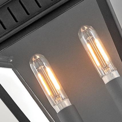 Hinkley - Zunanja stenska svetilka CHAPEL HILL 2xE14/40W/230V IP44 črna