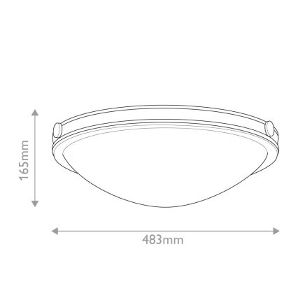 Hinkley - Stropna svetilka COLLIER 3xE27/40W/230V premer 48,3 cm črna