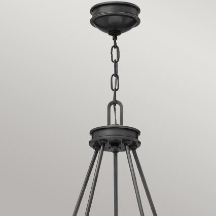 Hinkley - Lestenec na verigi COLLIER 5xE27/40W/230V, premer 68,5 cm, črna