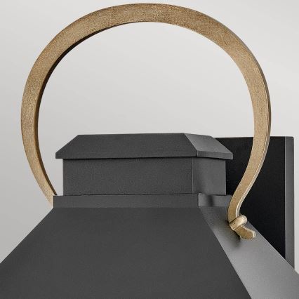 Hinkley - Zunanja stenska svetilka DAWSON L 2xE14/40W/230V IP44 črna