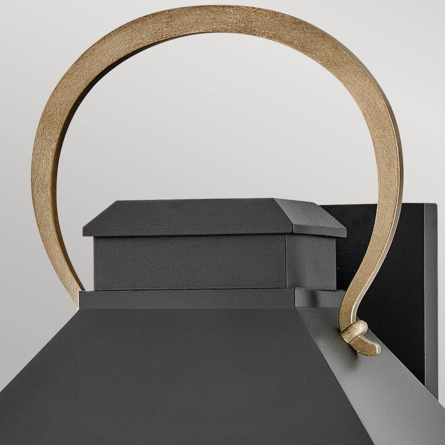 Hinkley - Zunanja stenska svetilka DAWSON L 2xE14/40W/230V IP44 črna