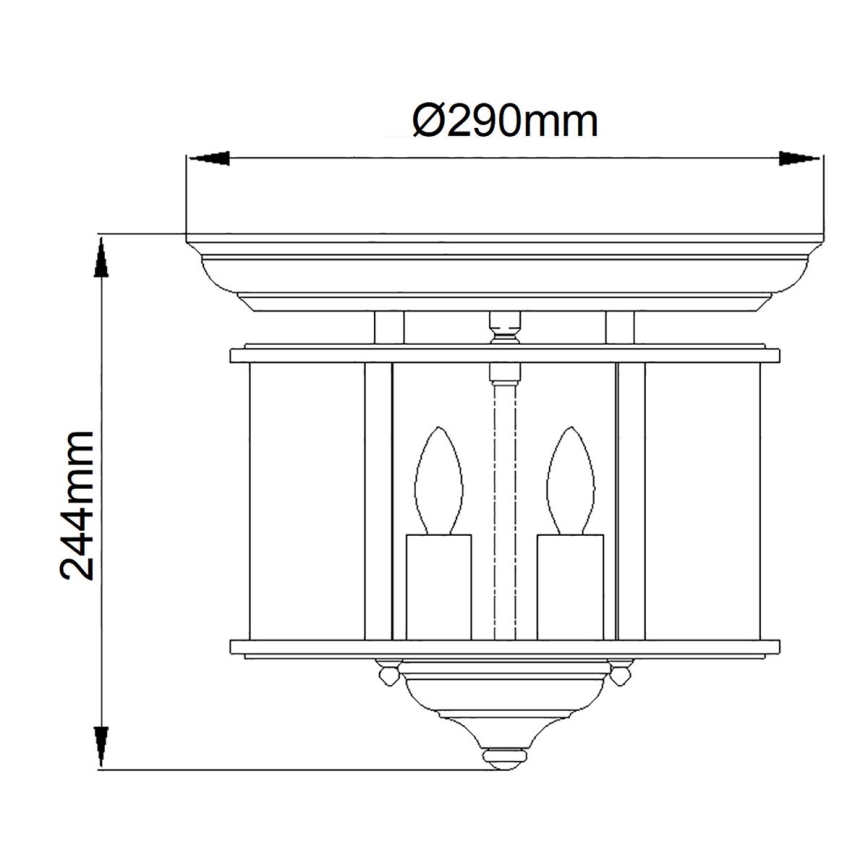Hinkley - Stropna svetilka GENTRY 3xE14/40W/230V sijajni krom