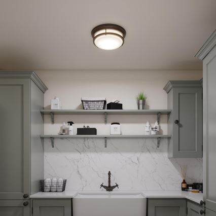 Hinkley - Kopalniško stropno svetilo HADLEY 3xE27/40W/230V IP44 bronasta