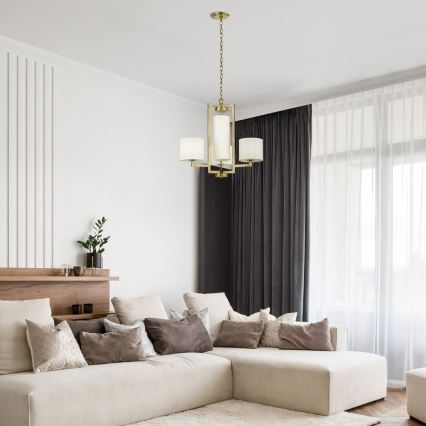 Hinkley - Lestenec na verigi HAMPTON 4xE27/60W/230V zlata