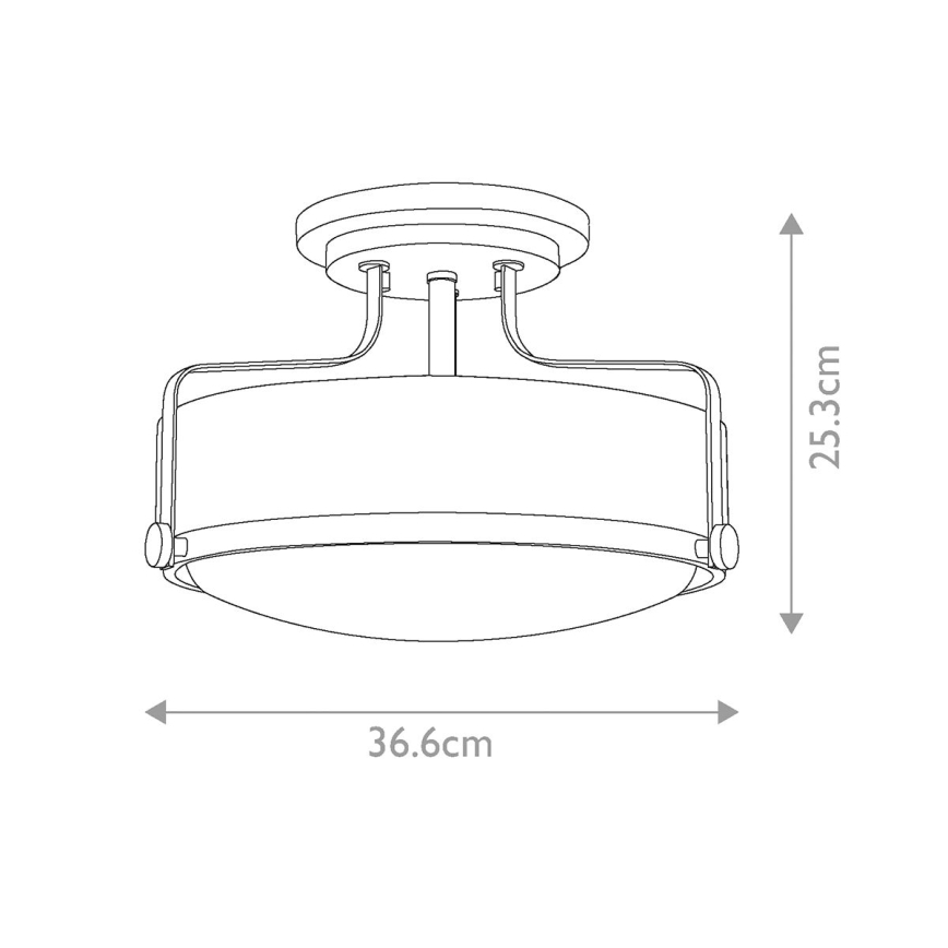 Hinkley - Stropna pritrjena svetilka HARPER 3xE27/60W/230V, premer 36,6 cm, sijajni krom