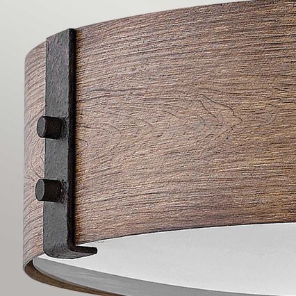 Hinkley - stropna svetilka SAWYER 3xE14/40W/230V pr. 38 cm redwood/rjava
