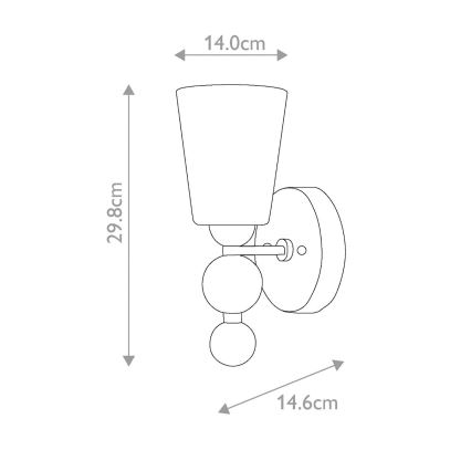 Hinkley - Stensko svetilo ZELDA 1xE27/60W/230V sijajni krom