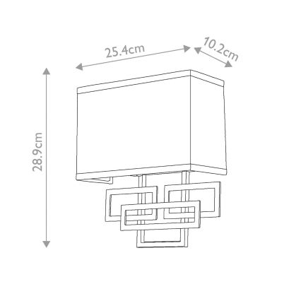 Hinkley - Stenska svetilka LANZA 2xE14/60W/230V medenina