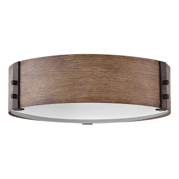 Hinkley - stropna svetilka SAWYER 3xE14/40W/230V pr. 38 cm redwood/rjava