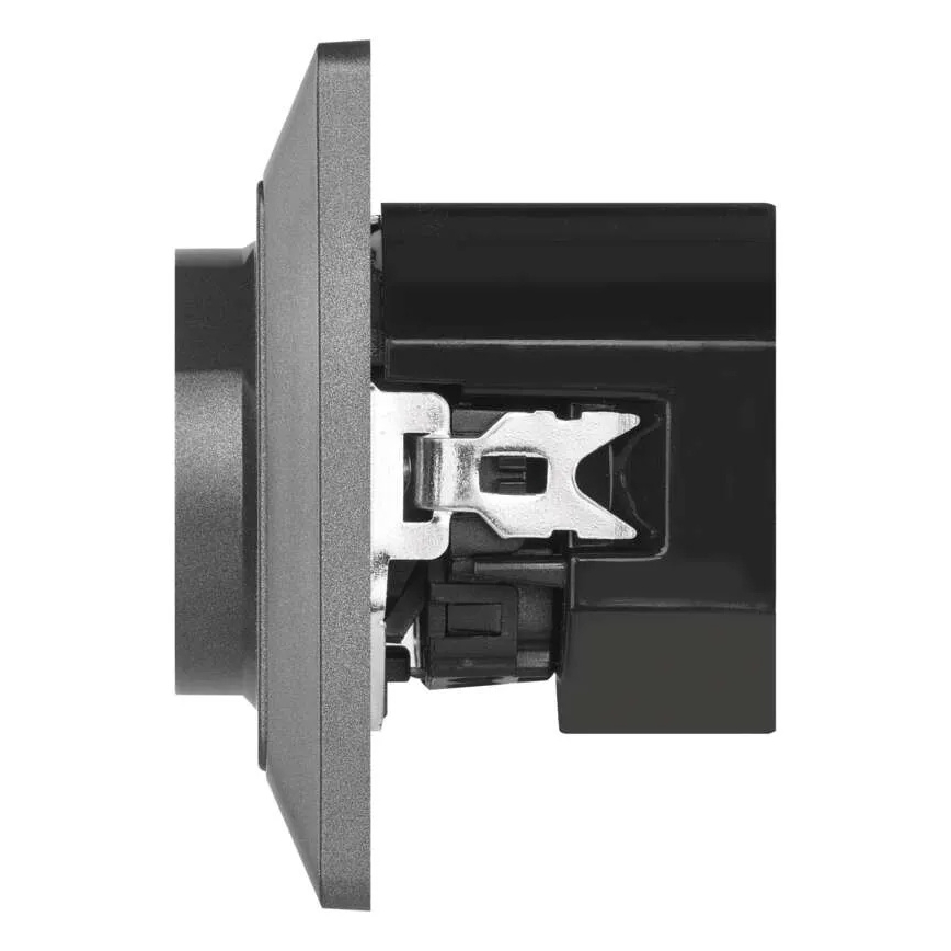 Hišna vtičnica z USB-A+USB-C, francoski tip, 250V/16A, antracit