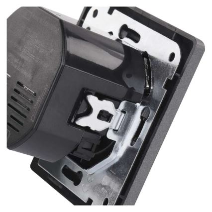 Hišna vtičnica z USB-A+USB-C, francoski tip, 250V/16A, antracit
