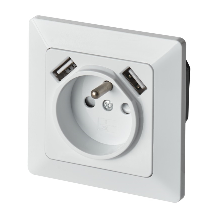Hišna vtičnica z USB FRENCH 250V/16A