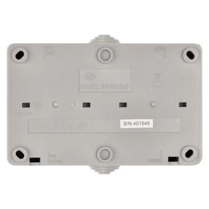 Hišno stikalo izmenično št 6 z vtičnico 250V/16A IP44 siva