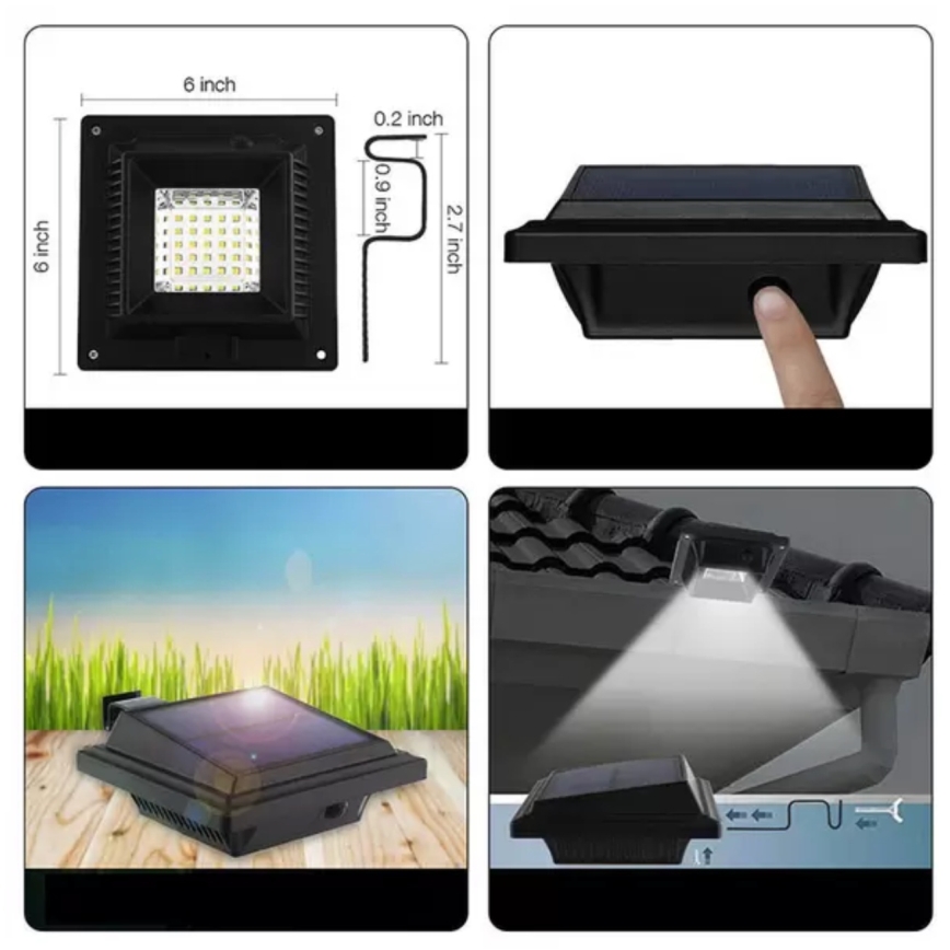 HÖFFTECH - Solarna LED stenska svetilka s senzorjem gibanja in senzorjem mraka, LED/3,7 V, 2000 mAh, IP65