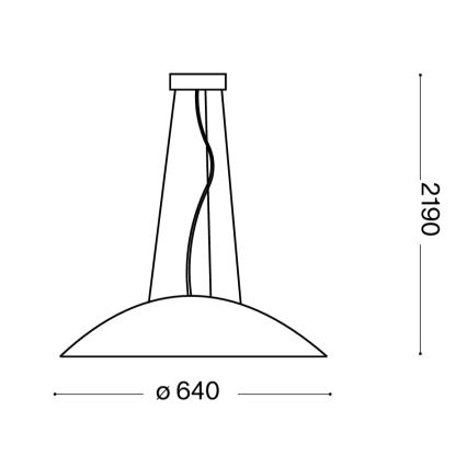 Ideal Lux - bel lestenec na kablu 3xE27/60W/230V, premer 64 cm