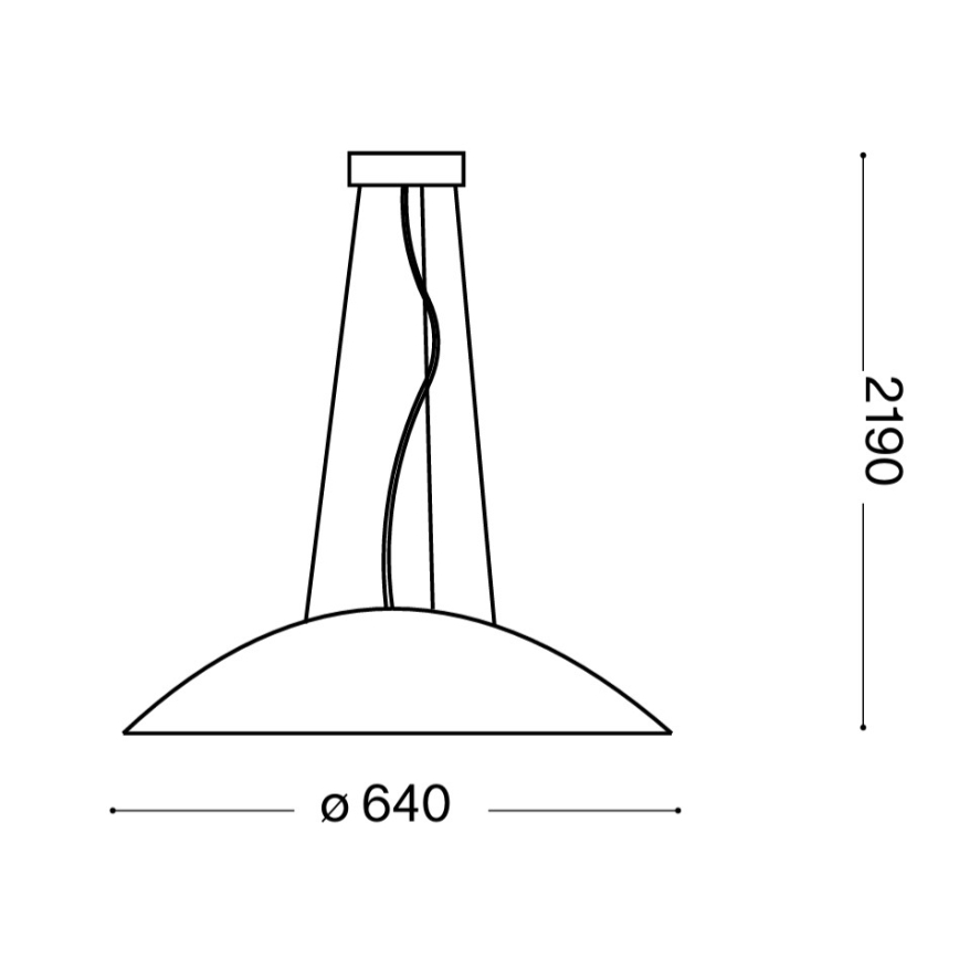 Ideal Lux - bel lestenec na kablu 3xE27/60W/230V, premer 64 cm