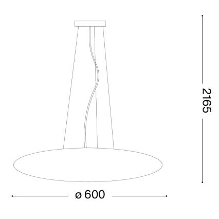 Ideal Lux - eleganten viseči lestenec na kablu SMARTIES 5xE27/42W/230V, premer 60 cm, bel