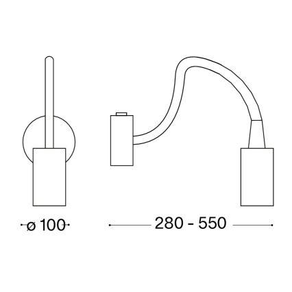 Ideal Lux - FOCUS LED fleksibilna namizna svetilka LED/4W/230V CRI 90 sijajni krom
