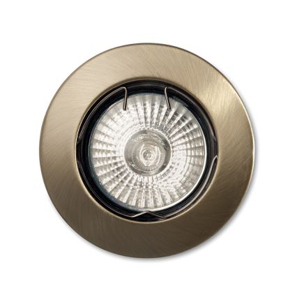 Ideal Lux - Komplet 3x vgradna stropna svetilka JAZZ 1xGU10/50W/230V pr. 7,7 cm bronzna