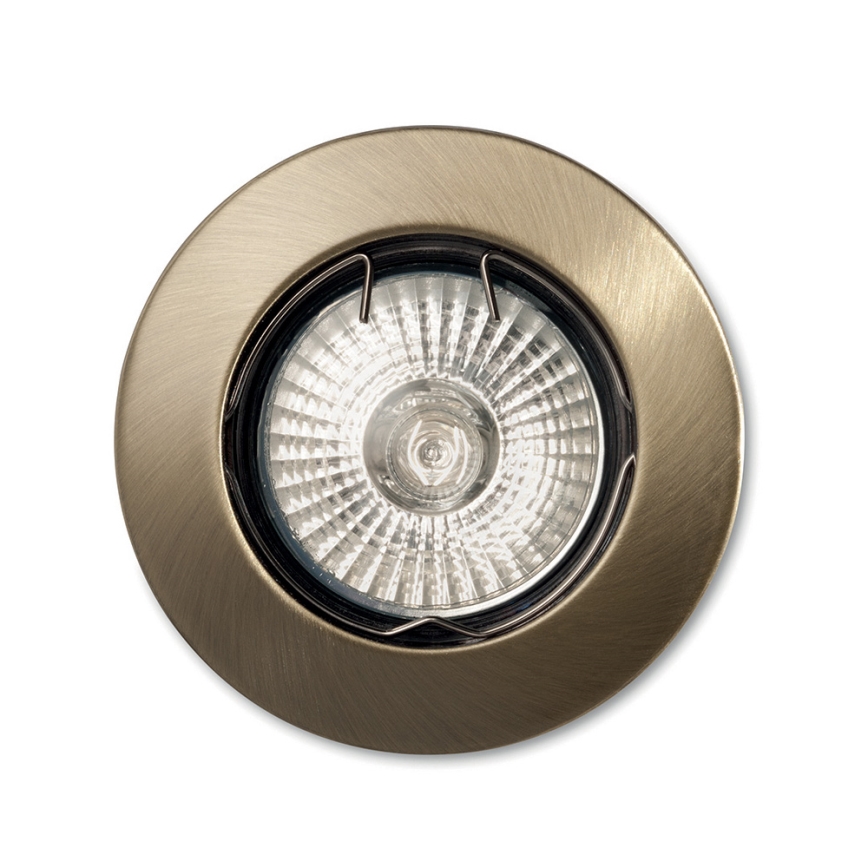 Ideal Lux - Komplet 3x vgradna stropna svetilka JAZZ 1xGU10/50W/230V pr. 7,7 cm bronzna