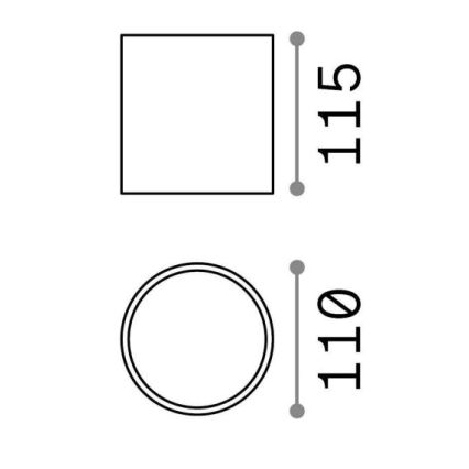 Ideal Lux - Kopalniški reflektor GUN 1xGU10/28W/230V IP44 črna