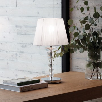 Ideal Lux - Kristalna namizna svetilka PEGASO 1xE27/60W/230V sijajni krom