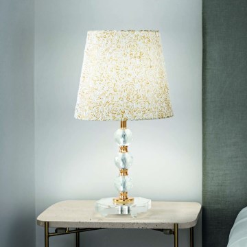 Ideal Lux - Kristalna namizna svetilka QUEEN 1xE27/60W/230V zlata