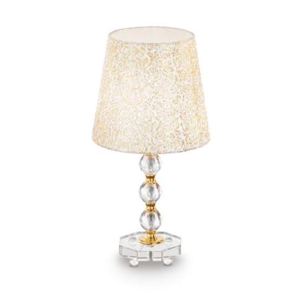 Ideal Lux - Kristalna namizna svetilka QUEEN 1xE27/60W/230V zlata