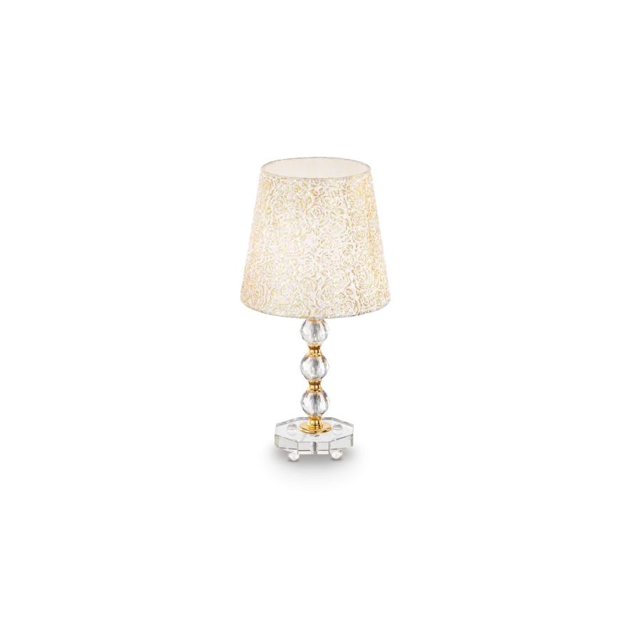 Ideal Lux - Kristalna namizna svetilka QUEEN 1xE27/60W/230V zlata