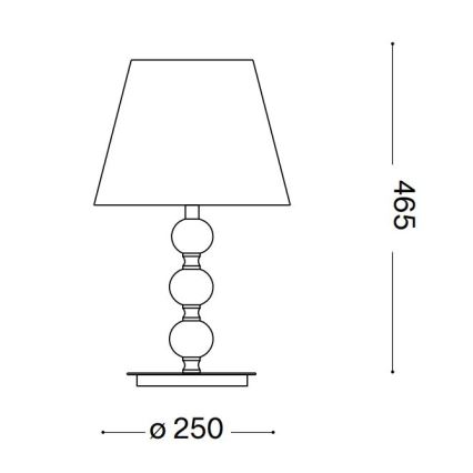 Ideal Lux - Kristalna namizna svetilka QUEEN 1xE27/60W/230V zlata