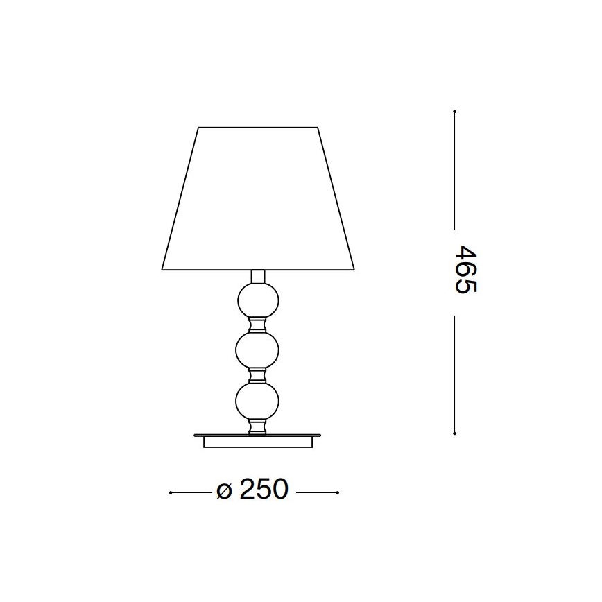 Ideal Lux - Kristalna namizna svetilka QUEEN 1xE27/60W/230V zlata