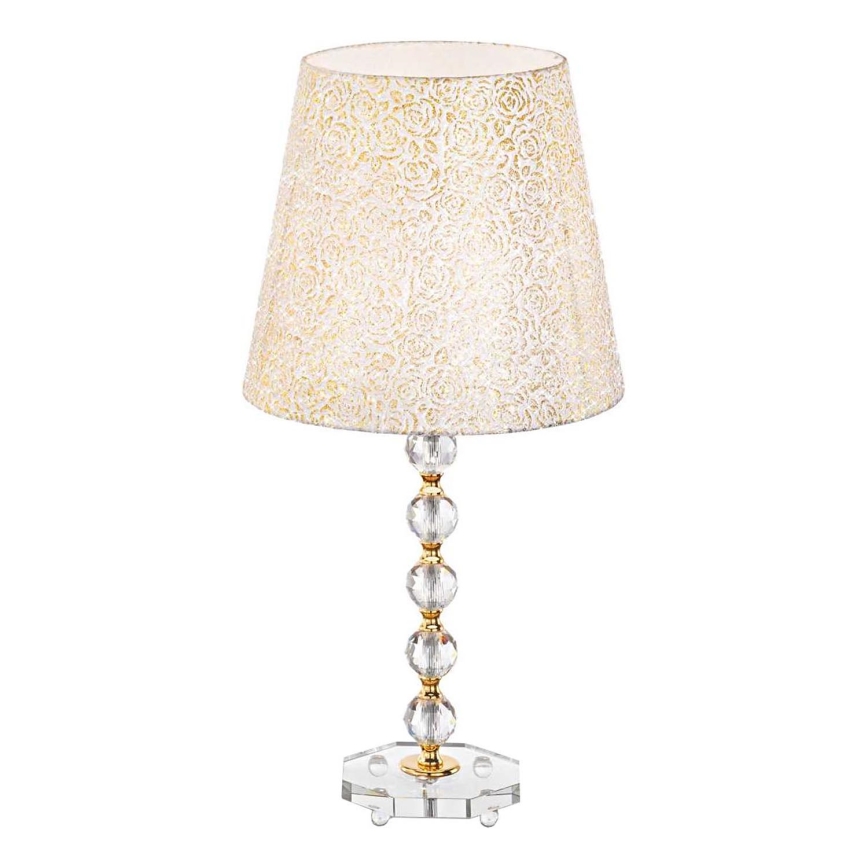 Ideal Lux - Kristalna namizna svetilka QUEEN 1xE27/60W/230V zlata