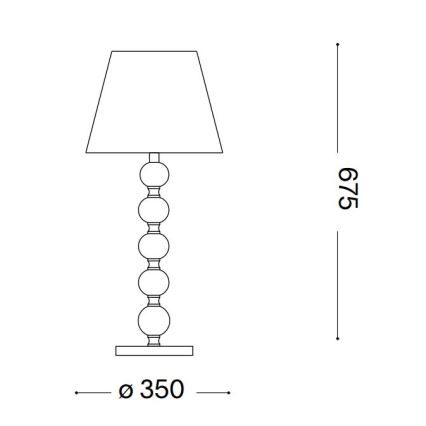 Ideal Lux - Kristalna namizna svetilka QUEEN 1xE27/60W/230V zlata