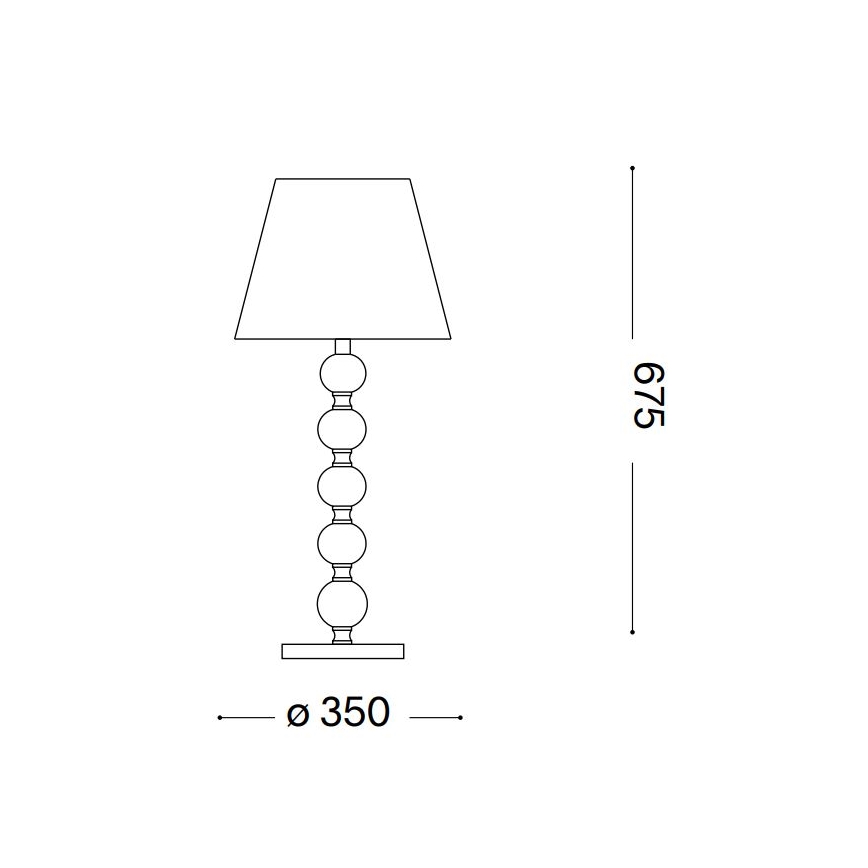 Ideal Lux - Kristalna namizna svetilka QUEEN 1xE27/60W/230V zlata