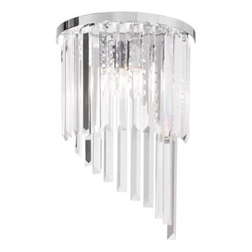 Ideal Lux - Kristalna stenska svetilka CARLTON 3xE14/40W/230V sijajni krom