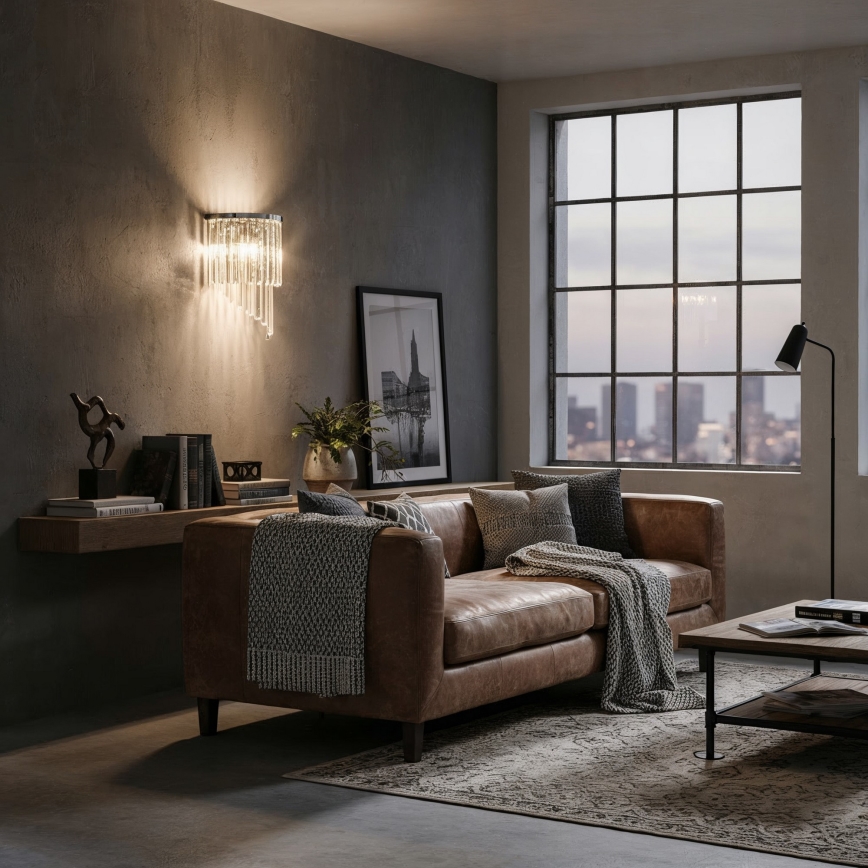 Ideal Lux - Kristalna stenska svetilka CARLTON 3xE14/40W/230V sijajni krom